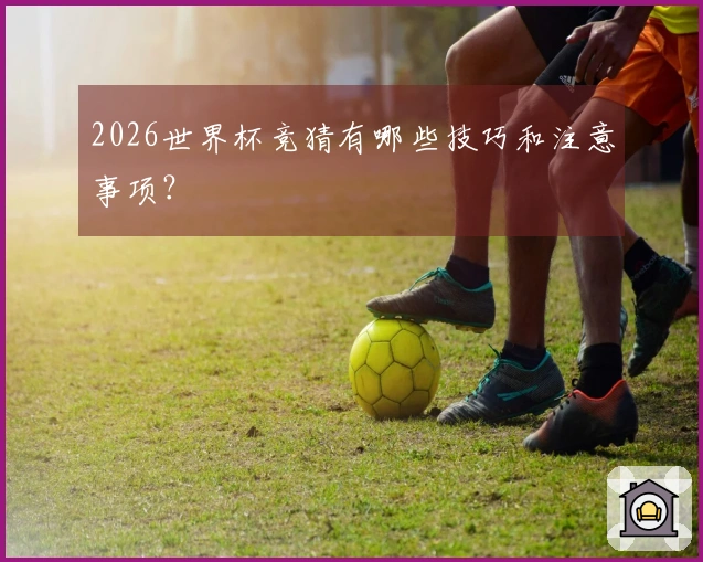 2026世界杯竞猜有哪些技巧和注意事项？